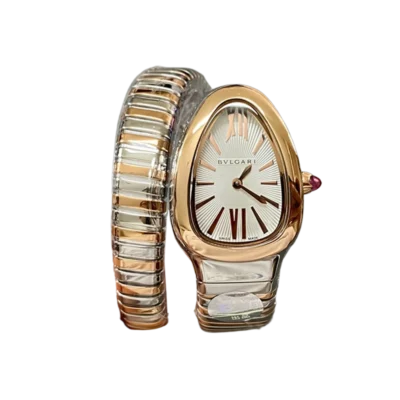 Bvlgari Serpenti 103708 BV Factory Rose Tone White Dial