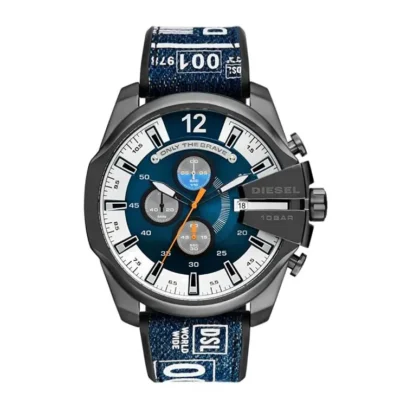 Diesel Mega Chief Slim watch chronograph movement and canvas bracelet DZ4541