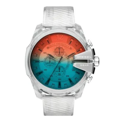 Diesel Mega Chief Slim watch chronograph movement and stainless steel bracelet dz4515