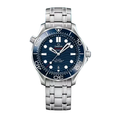 Omega Seamaster Diver 300M  Blue Dial Ceramic Bezel Watch On SS Bracelet 1:1 Super Clone