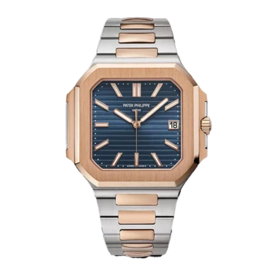 58211AR Cubitus 5821/1AR-001 1:1 Best Edition Blue Textured Dial On SS/RG Bracelet and SA330 Super Clone