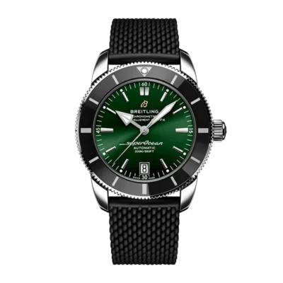 Superocean Heritage 42mm in Green Dial and Black Bezel 1:1 Best Edition on Rubber Strap A2824