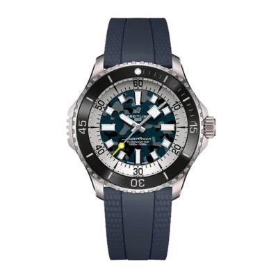 Breitling Superocean 46mm Blue Dial Automatic Watch On Rubber BLS 1:1 Best Edition