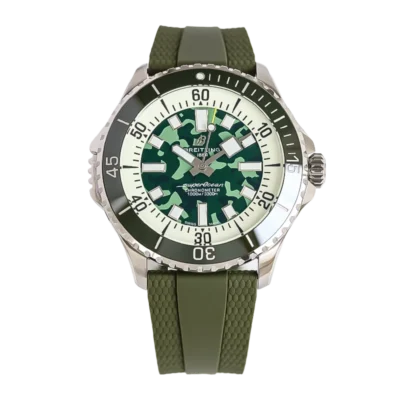 Breitling Superocean 46mm Green Dial Automatic Watch On Rubber BLS 1:1 Best Edition