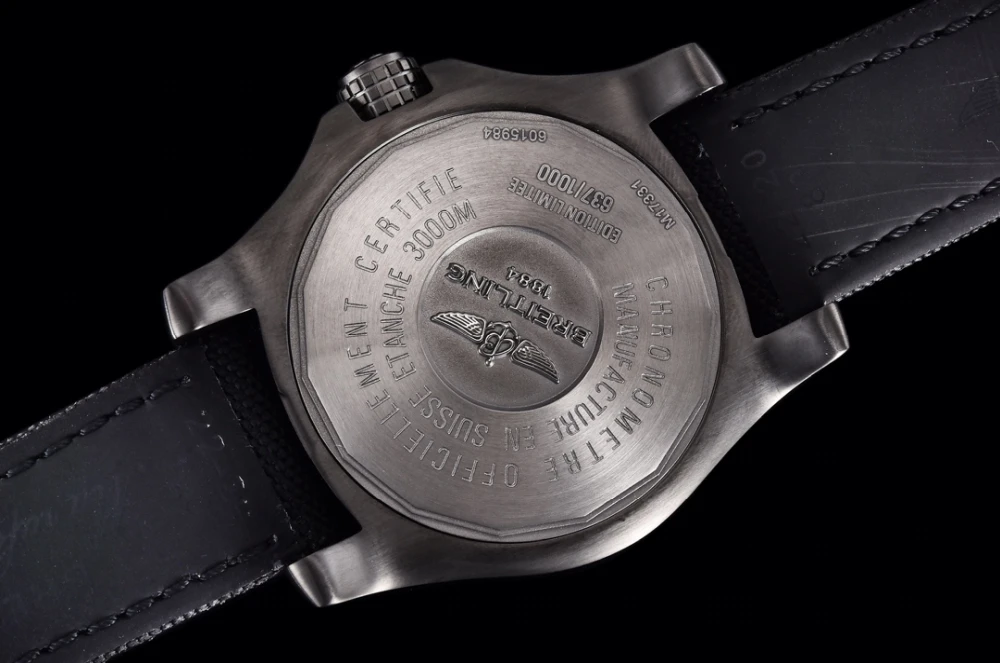 Breitling Avenger II Seawolf Case Back with Edition Limitee Engraving