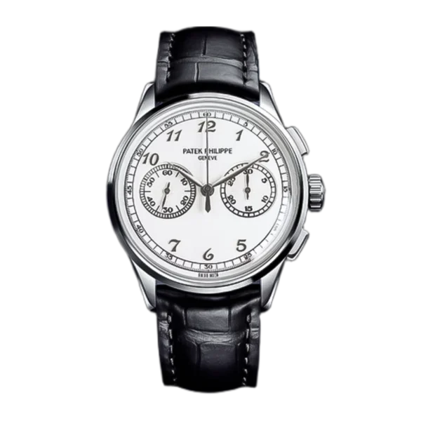 Pp 5170g 001tw01 cielonia watches Patek Philippe 5170G 001 Silver Chronograph White Dial Black Leather Strap