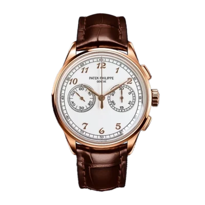 Pp 5170r 001tw01 cielonia watches Patek Philippe 5170G Rose Gold Chronograph White Dial Brown Leather Strap
