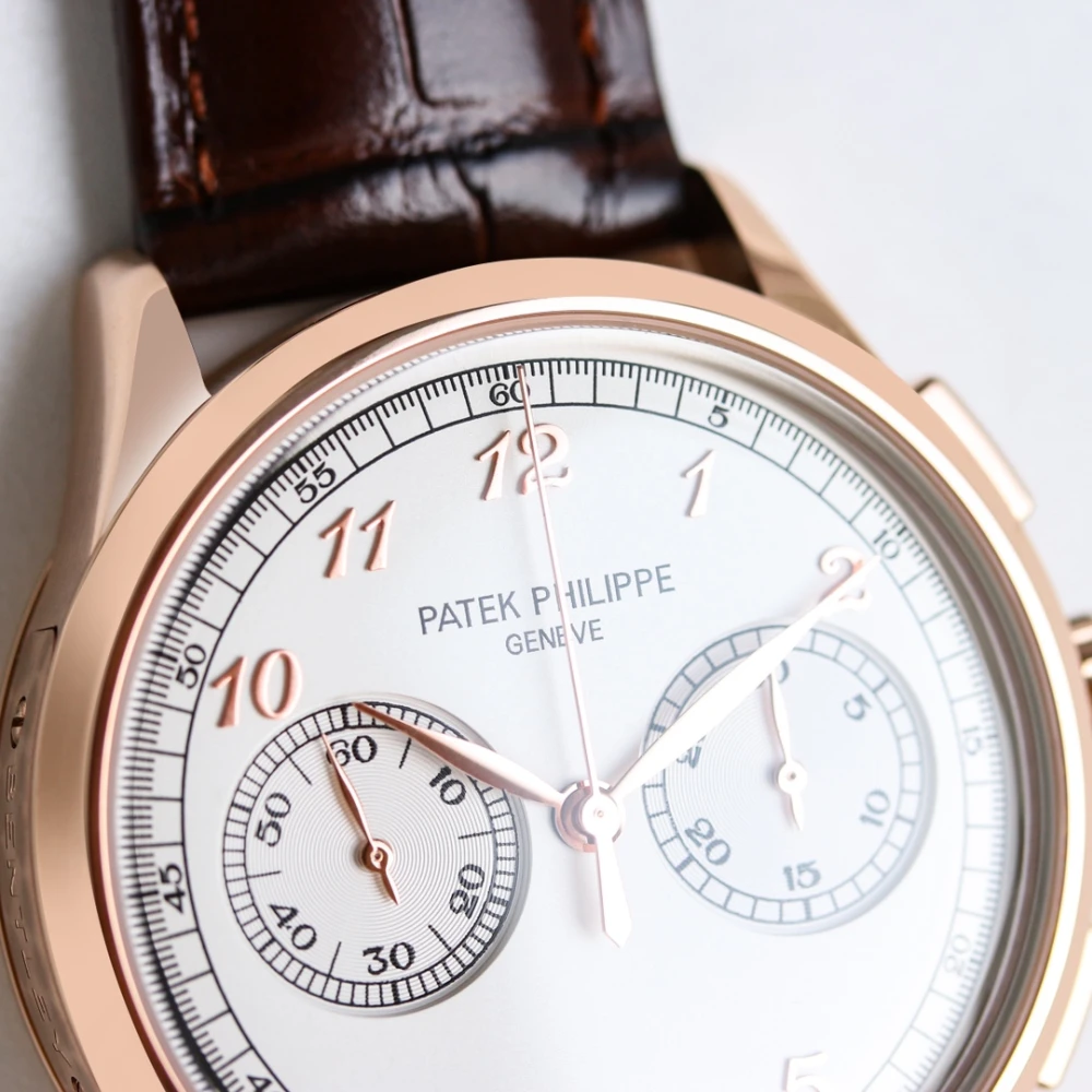 Patek Philippe 5170R-001 Chronograph Sub-dial Close-up with White Dial upper part