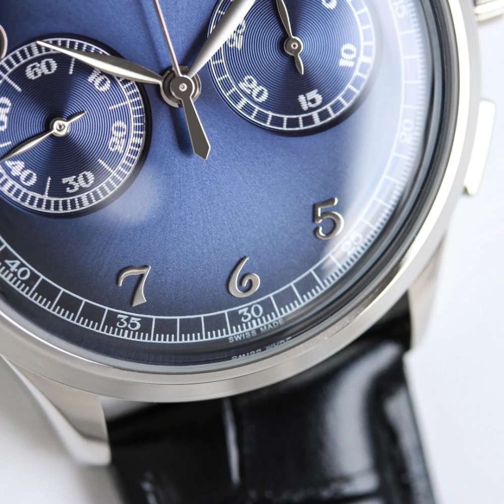 Patek Philippe 5170P-001 Chronograph Sub-dial Close-up with Blue Dial lower part