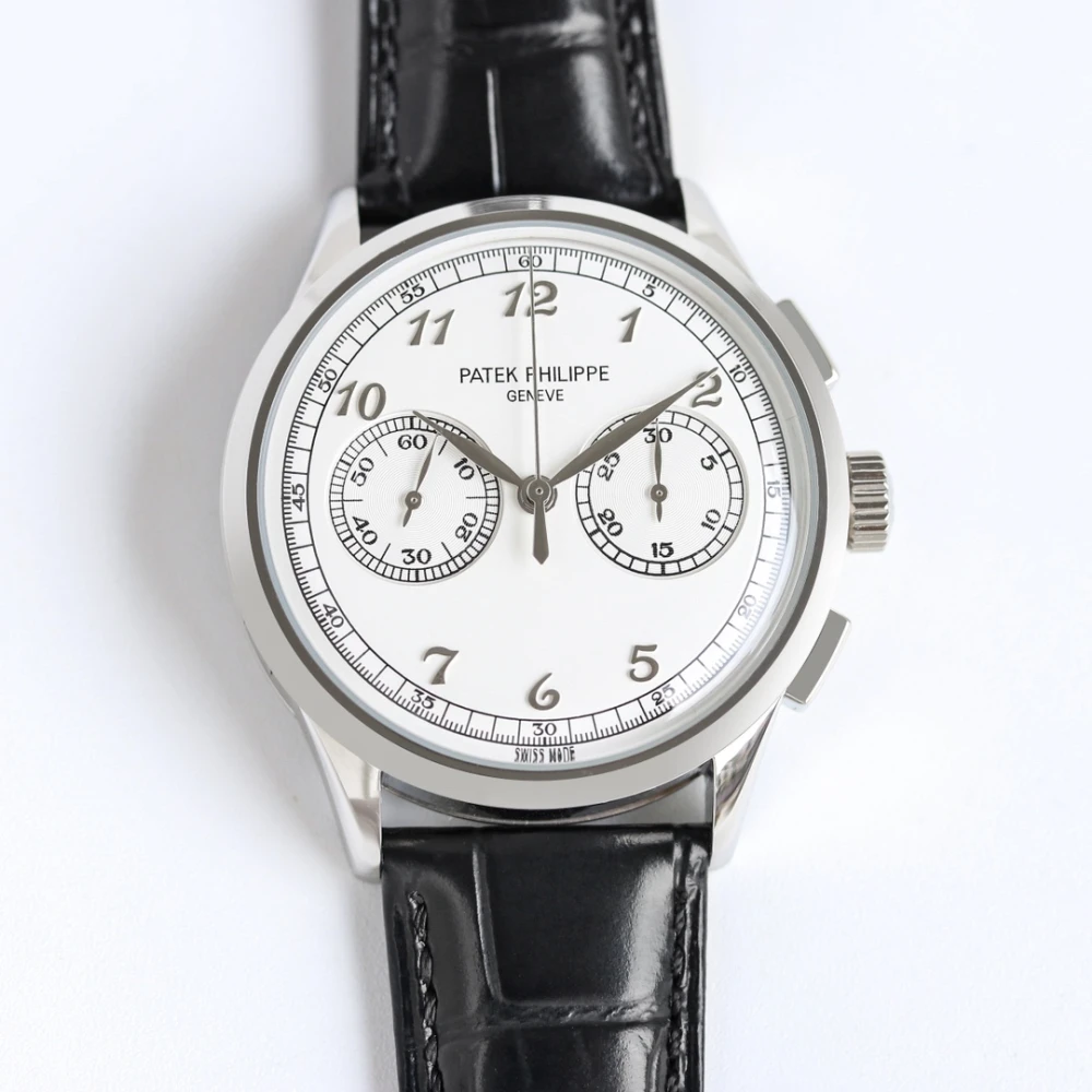 Patek Philippe 5170G-001 White Dial with silver Arabic Numerals and leather strap