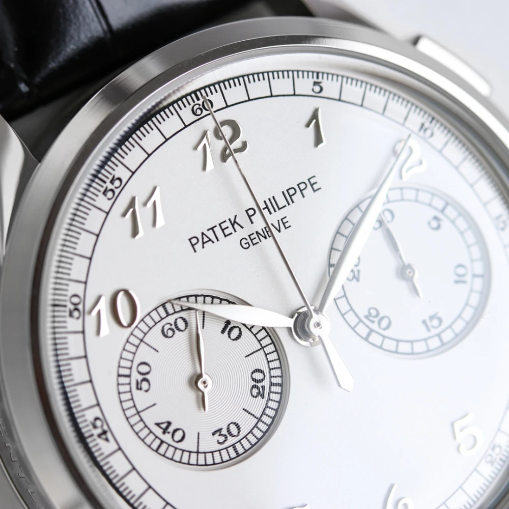 Patek Philippe 5170G-001 Chronograph Sub-dial Close-up with White Dial upper part