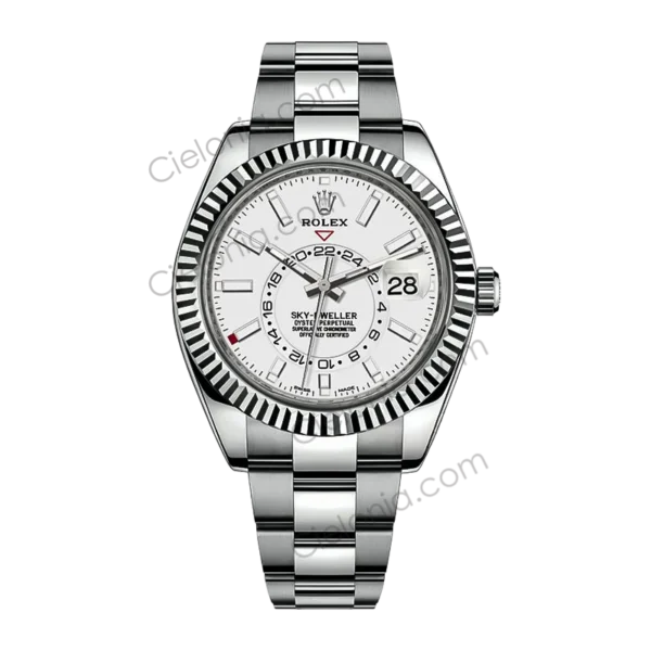 Rolex Sky Dweller White Dial Stainless Steel Oyster Bracelet