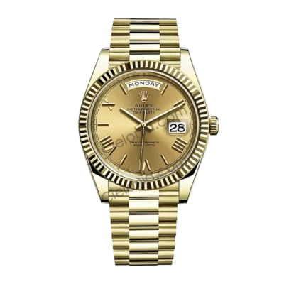 228238 0006 Rolex Day-Date 40mm 228238 Yellow Gold watch Gold Roman Dial on President Bracelet A3255