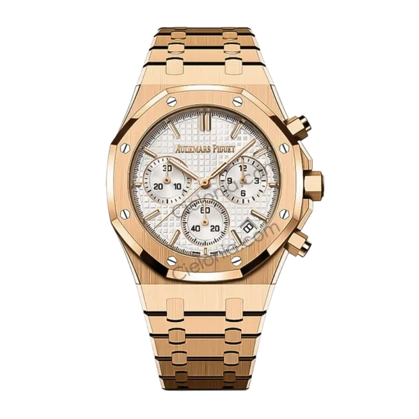 Audemars Piguet Royal Oak 26240 Chronograph White Dial Front View