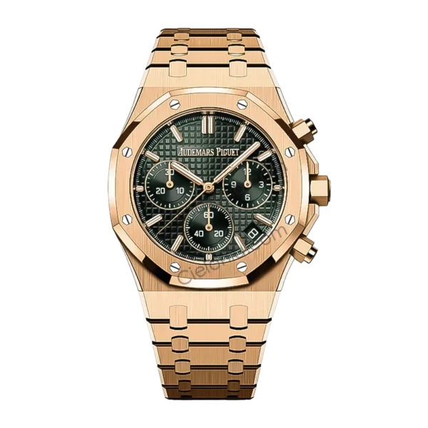 Audemars Piguet Royal Oak 26240 Chronograph Green Dial Front View