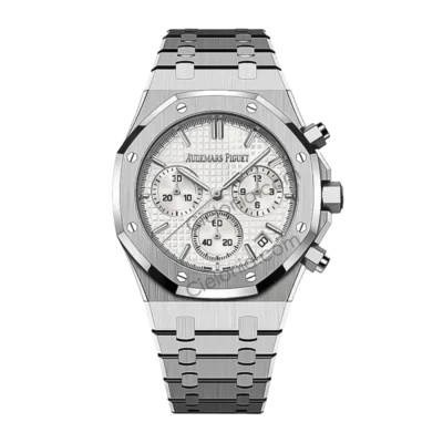 Audemars Piguet Royal Oak 26240 Chronograph Silver Dial Front View