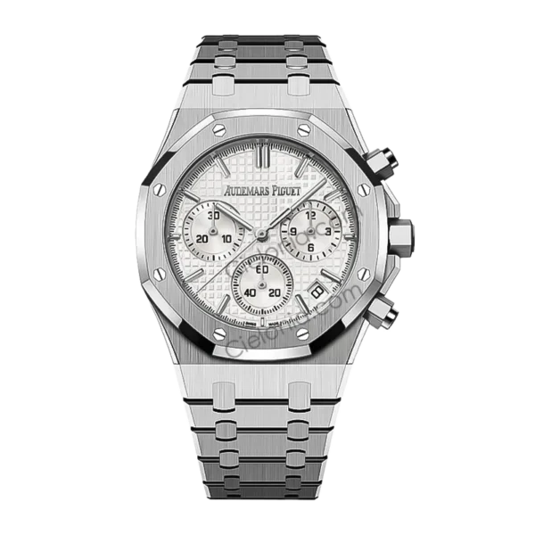 Audemars Piguet Royal Oak 26240 Chronograph Silver Dial Front View