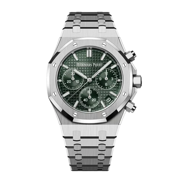 Audemars Piguet Royal Oak 26240 Chronograph Green Dial Front View
