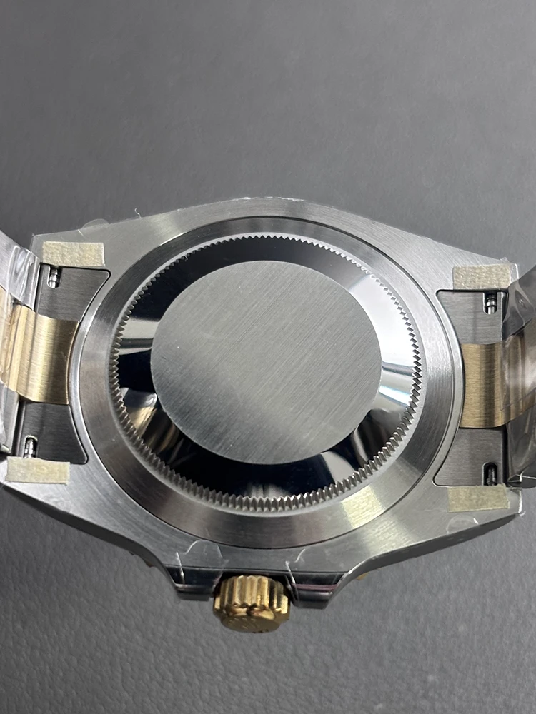 Back Cover of  Rolex Two-Tone Blue Submariner by ARF Factory V2 Weighted Edition at 180g, DD3235 Movement 