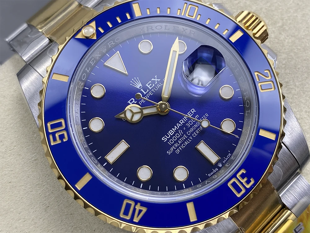 Rolex Two-Tone Blue Submariner by ARF Factory V2 Weighted Edition at 180g, with DD3235 Movement & Dial Craft: Radial Brushing & two-tone Gold Plating