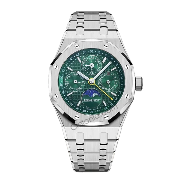 Audemars Piguet Royal Oak Perpetual Calendar 41mm Green Dial Steel Automatic Watch