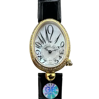 8918BA 58 964 D00D3L Breguet Reine de Naples 8918BA 18K Gold Diamond Ladies Watch with white Dial