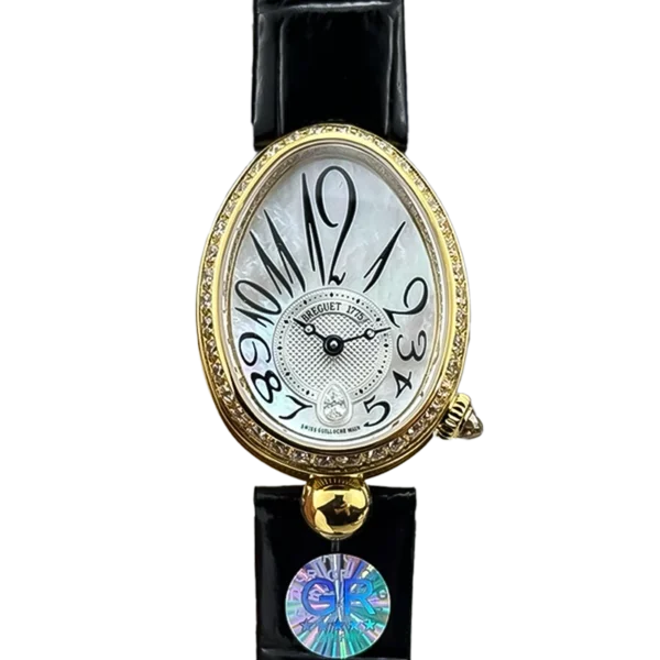 8918BA 58 964 D00D3L Breguet Reine de Naples 8918BA 18K Gold Diamond Ladies Watch with white Dial