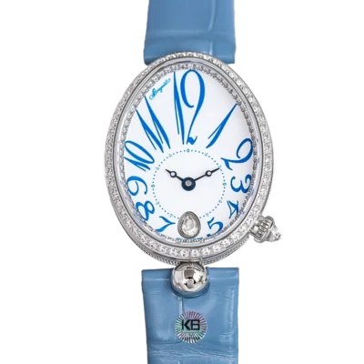 8918BB 28 964 D00D Breguet Reine de Naples 8918BB Silver Diamond Ladies Watch with white Dial