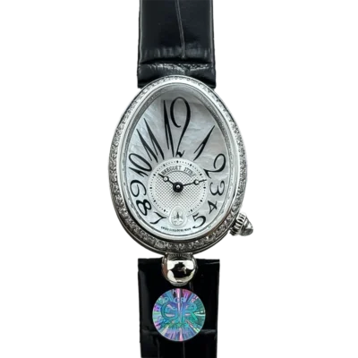 8918BB 58 964 D00D3L Breguet Reine de Naples 8918BB Silver Diamond Ladies Watch with white Pearl Dial