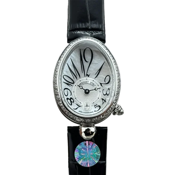 8918BB 58 964 D00D3L Breguet Reine de Naples 8918BB Silver Diamond Ladies Watch with white Pearl Dial