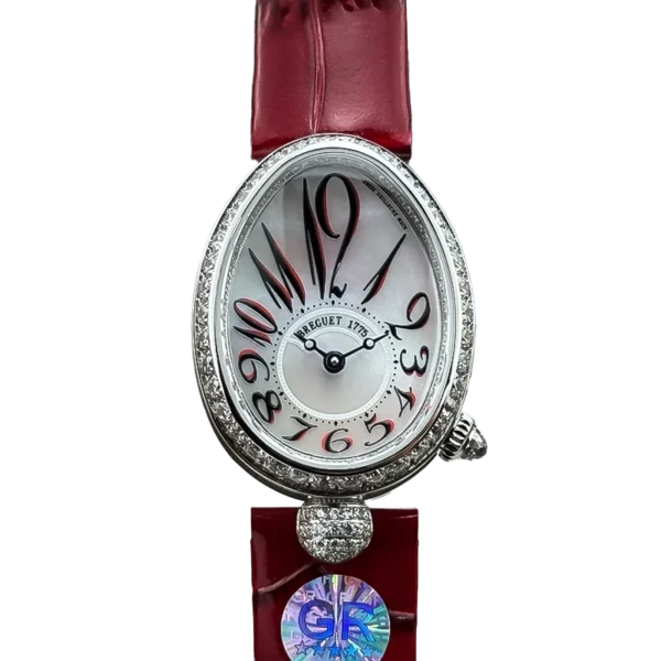 8918BB 5P 964 D00D3L Breguet Reine de Naples 8918BB Silver Diamond Ladies Watch with white Dial