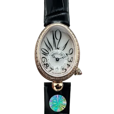 8918BR 58 964 D00D3L Breguet Reine de Naples 8918BR Rose Gold Diamond Ladies Watch with white Pearl Dial