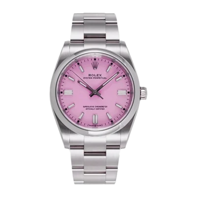 Rolex Oyster Perpetual M124300 Candy Pink Dial Watch