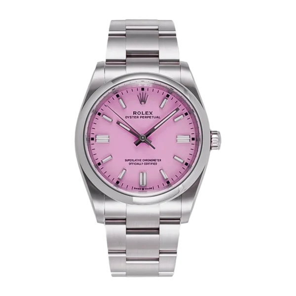 Rolex Oyster Perpetual M124300 Candy Pink Dial Watch