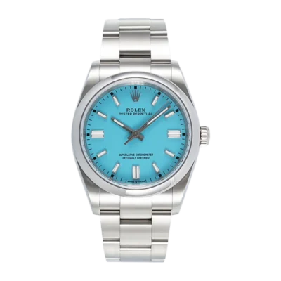 Rolex Oyster Perpetual 124300 Turquoise Dial | Stainless Steel Case & Bracelet Luxury Timepiece